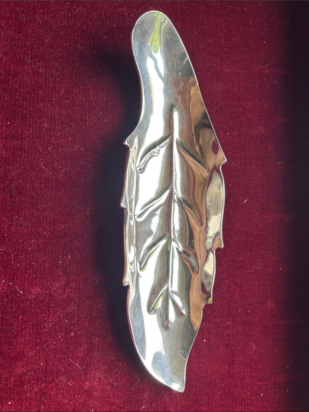 Sterling Silver Leaf Jewelry Dish. Beautiful piece.925 Stamped